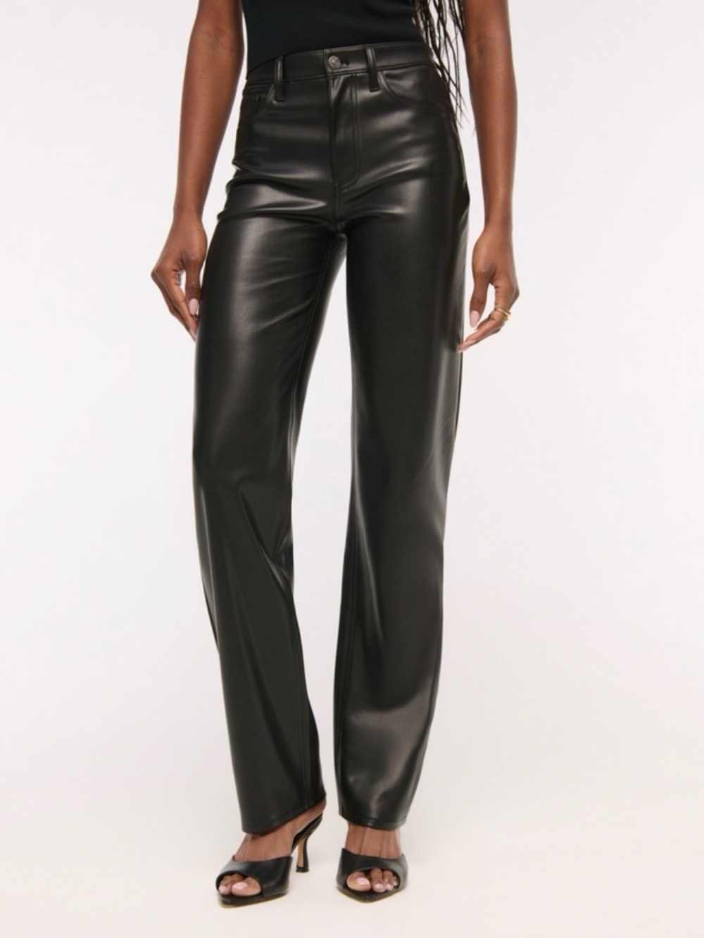 Abercrombie 90s Ultra High Rise Leather Pants